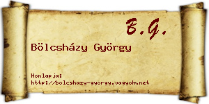 Bölcsházy György névjegykártya