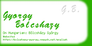 gyorgy bolcshazy business card